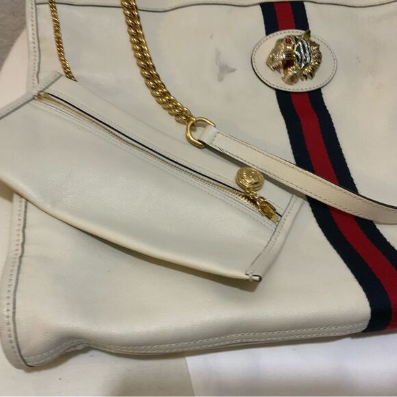 GUCCI Ivory Calfskin Large Rajah Chain Tote authentication certificate - Picture 7 of 16